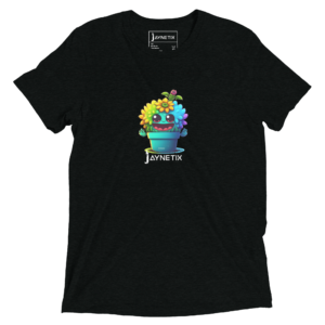 Short sleeve t-shirt with Pot Plant Monster Flowy